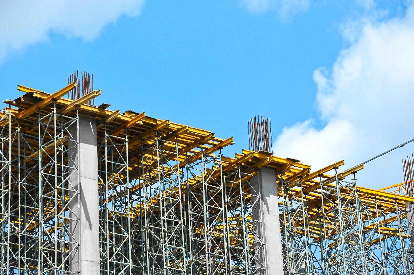 Multistorey concrete frame structure