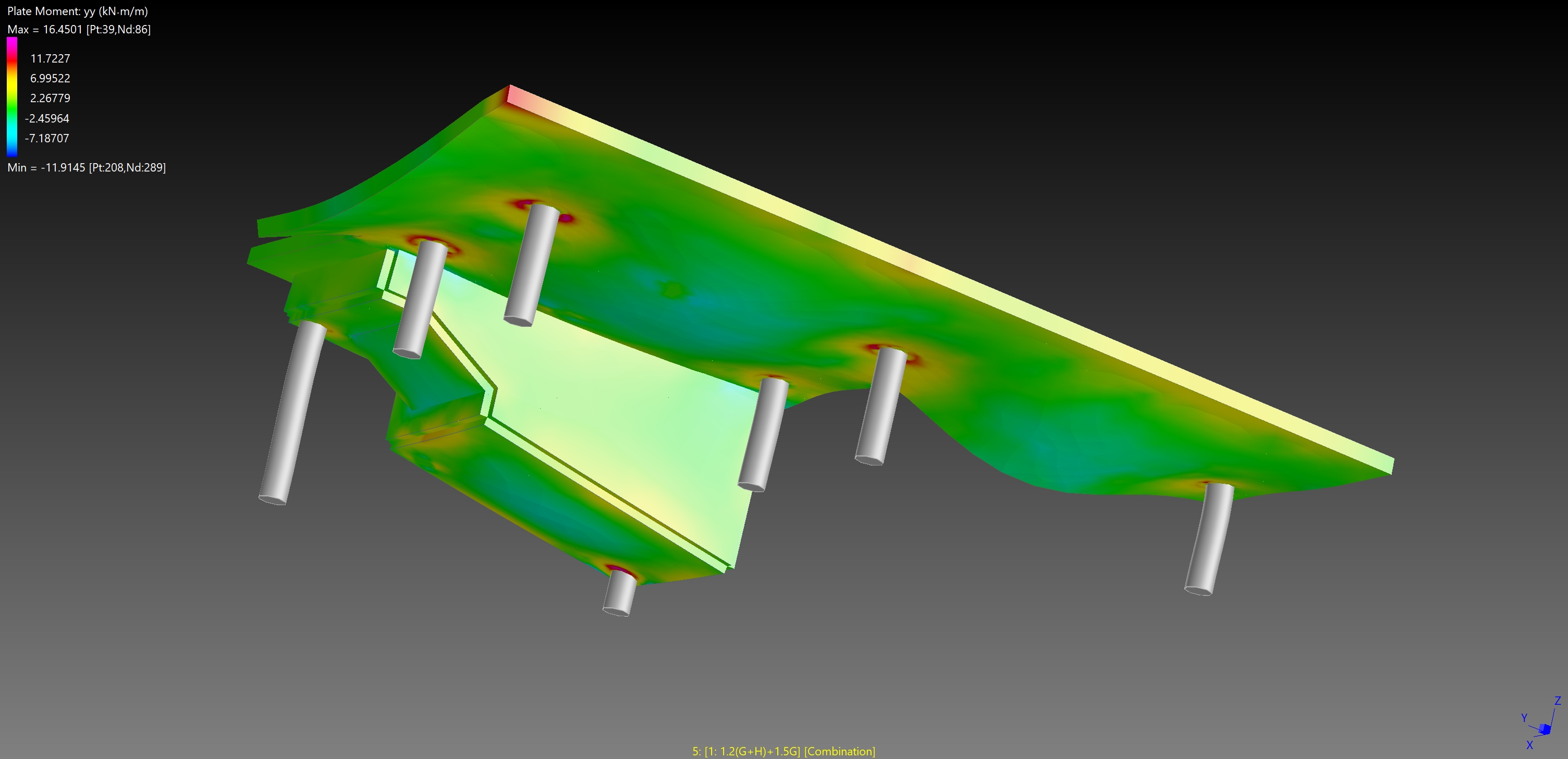 Picture of FE Analysis of pool slab